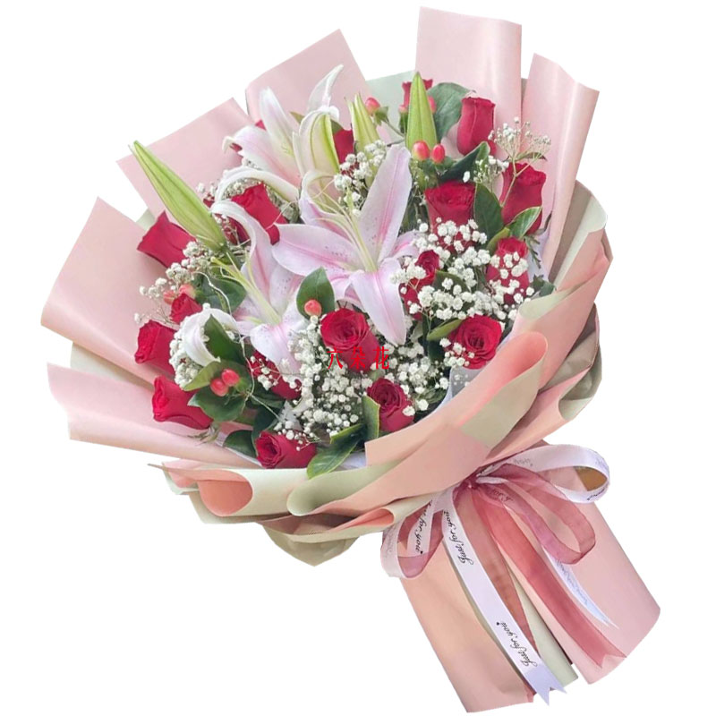 20朵红玫瑰百合，行动证明我的爱
